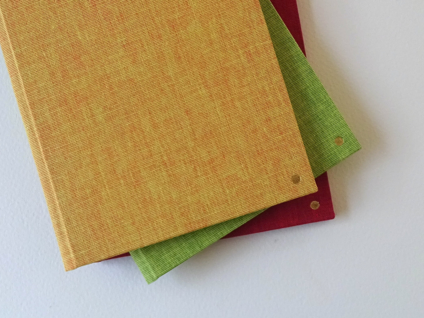 3 handmade slim bright notebooks