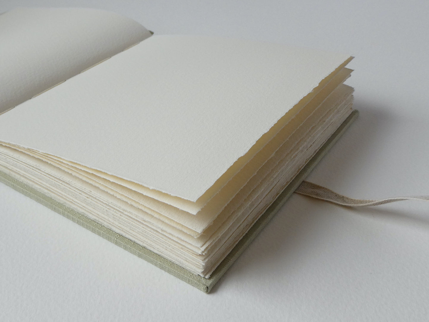 Celandine Books Putty Silk Watercolour Sketchbook foredge