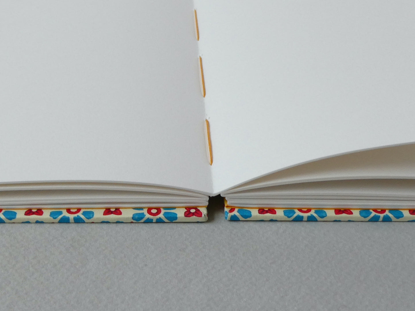 Blue Florentine Sketchbook with open pages