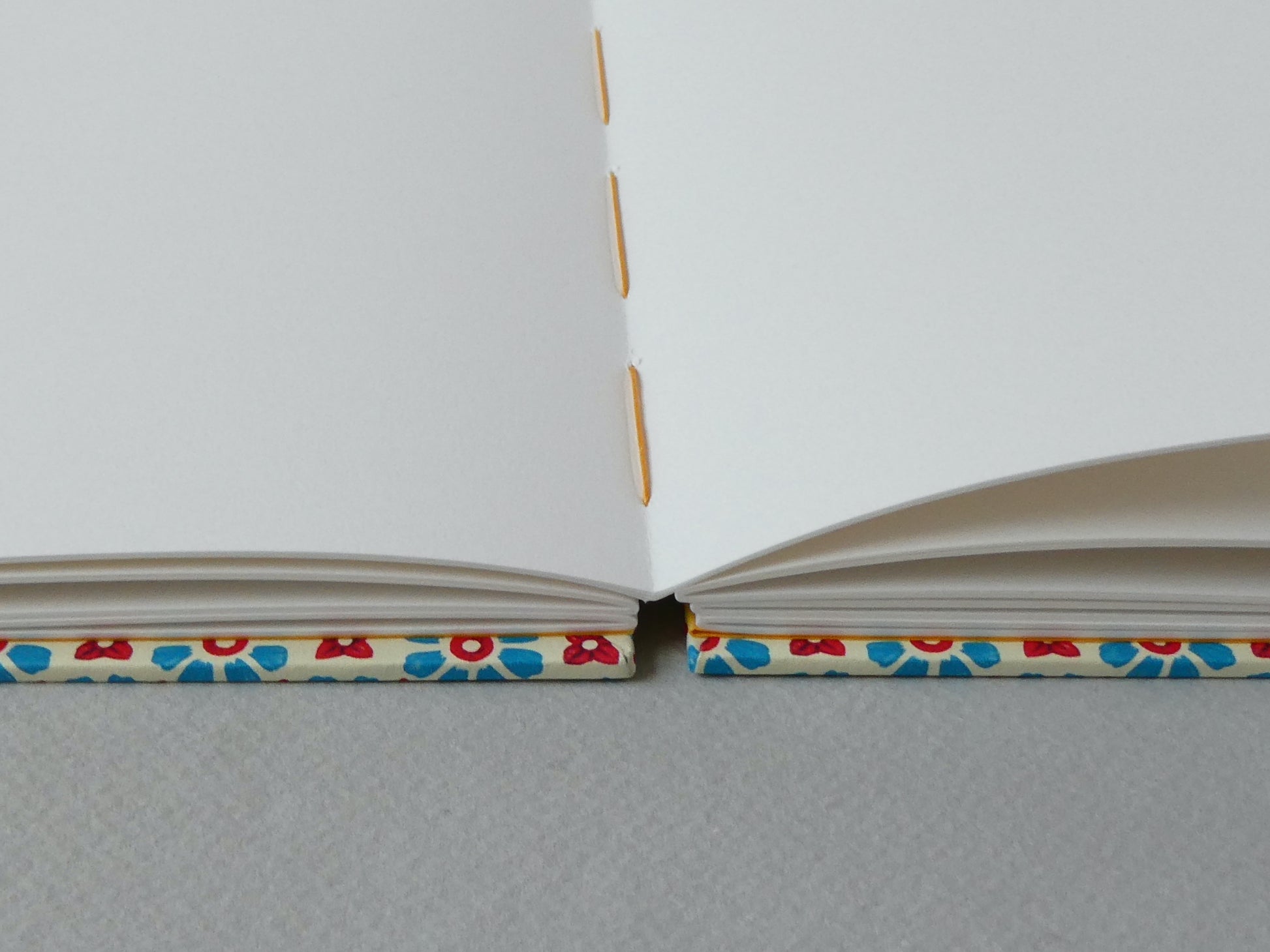 Blue Florentine Sketchbook with open pages