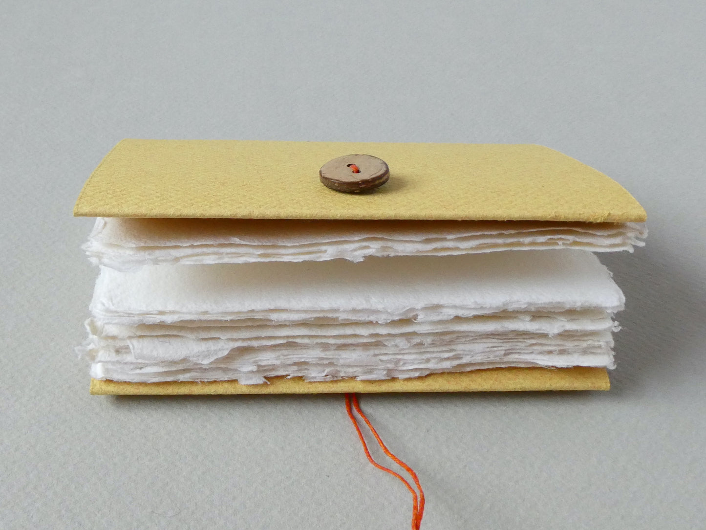 Celandine Books foredge of handmade paper book