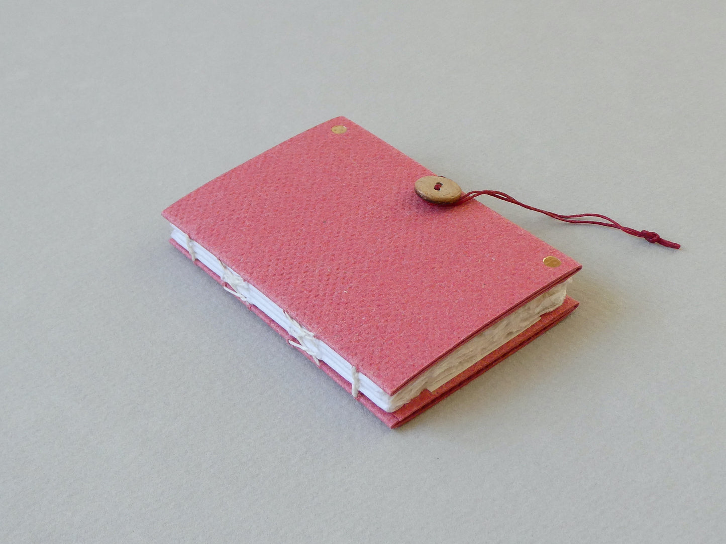 Deep Rose Handmade Paper Mini Book