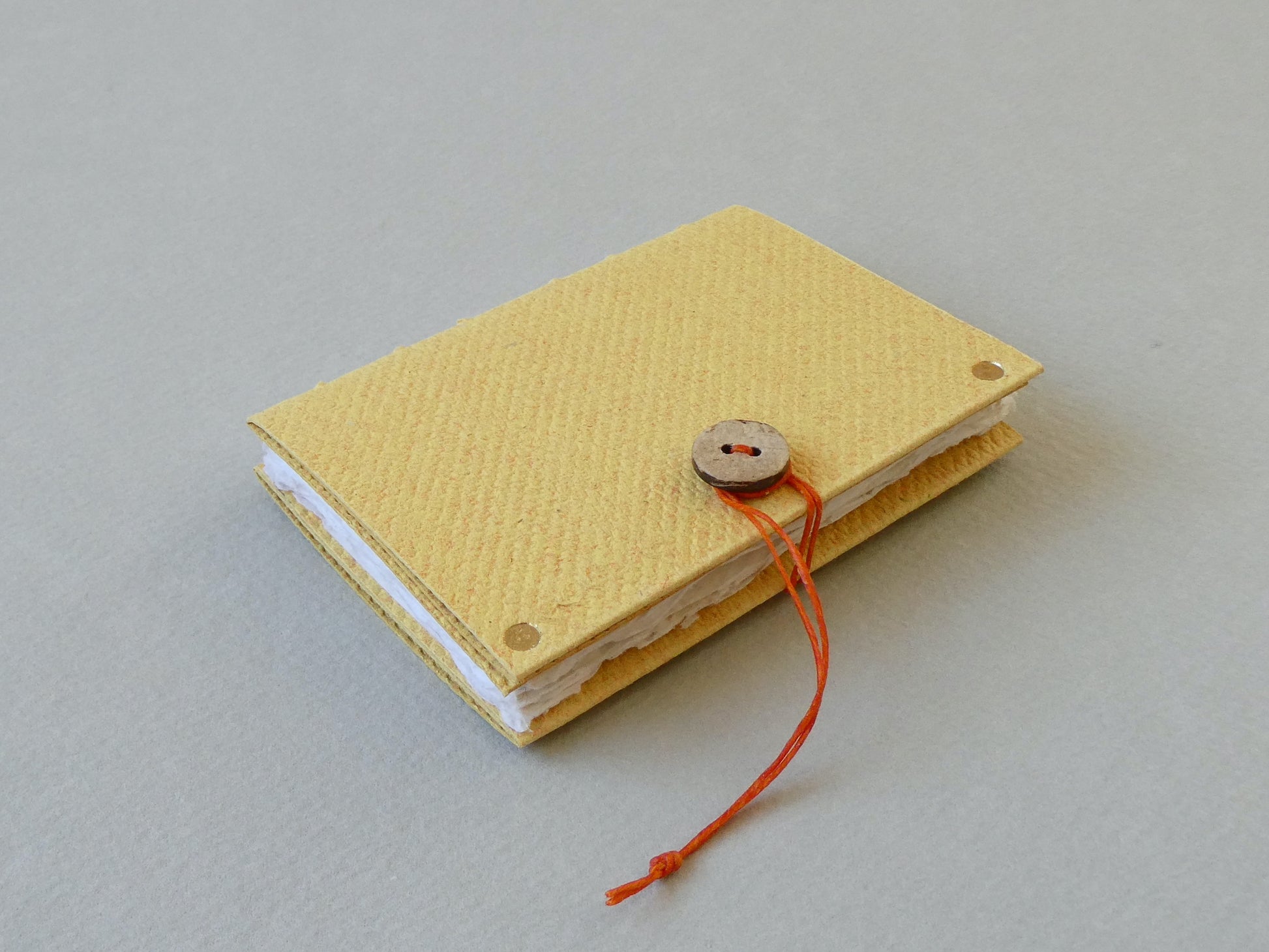 Ochre Handmade Paper Mini Book foredge detail