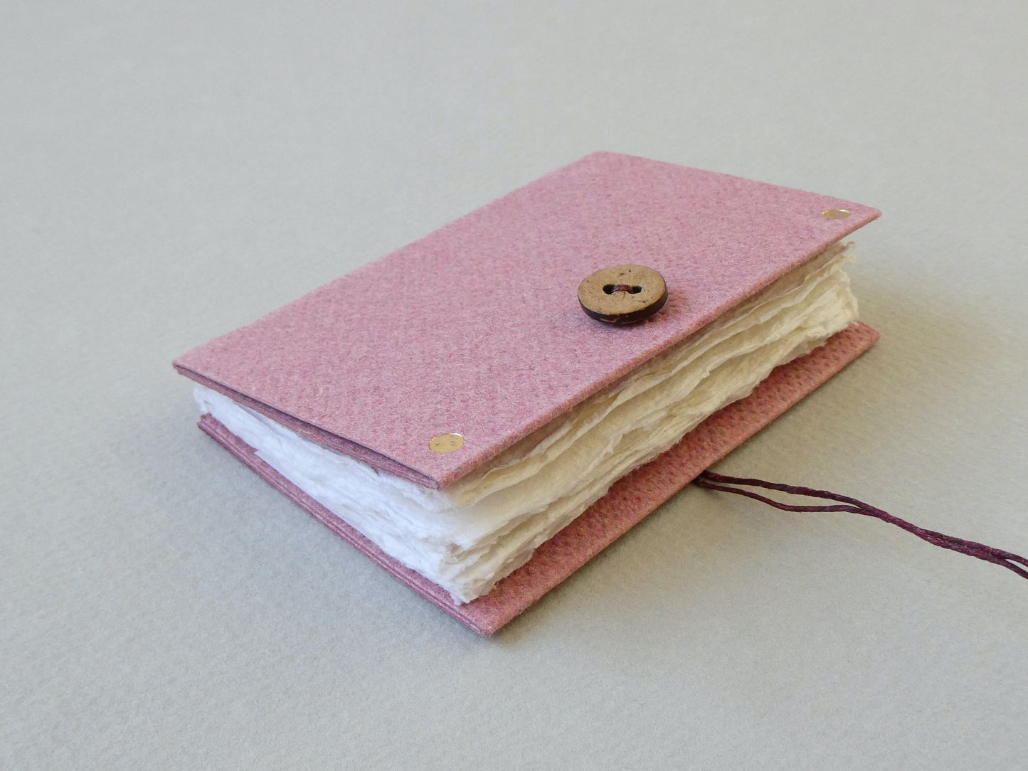 Rose Handmade Paper Mini Book foredge