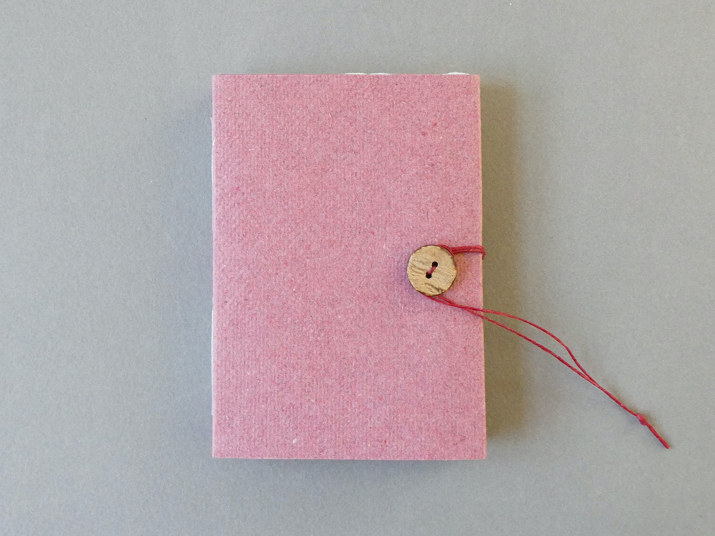 Handmade Paper Notebook with Vellum Plackets and Coconut Button