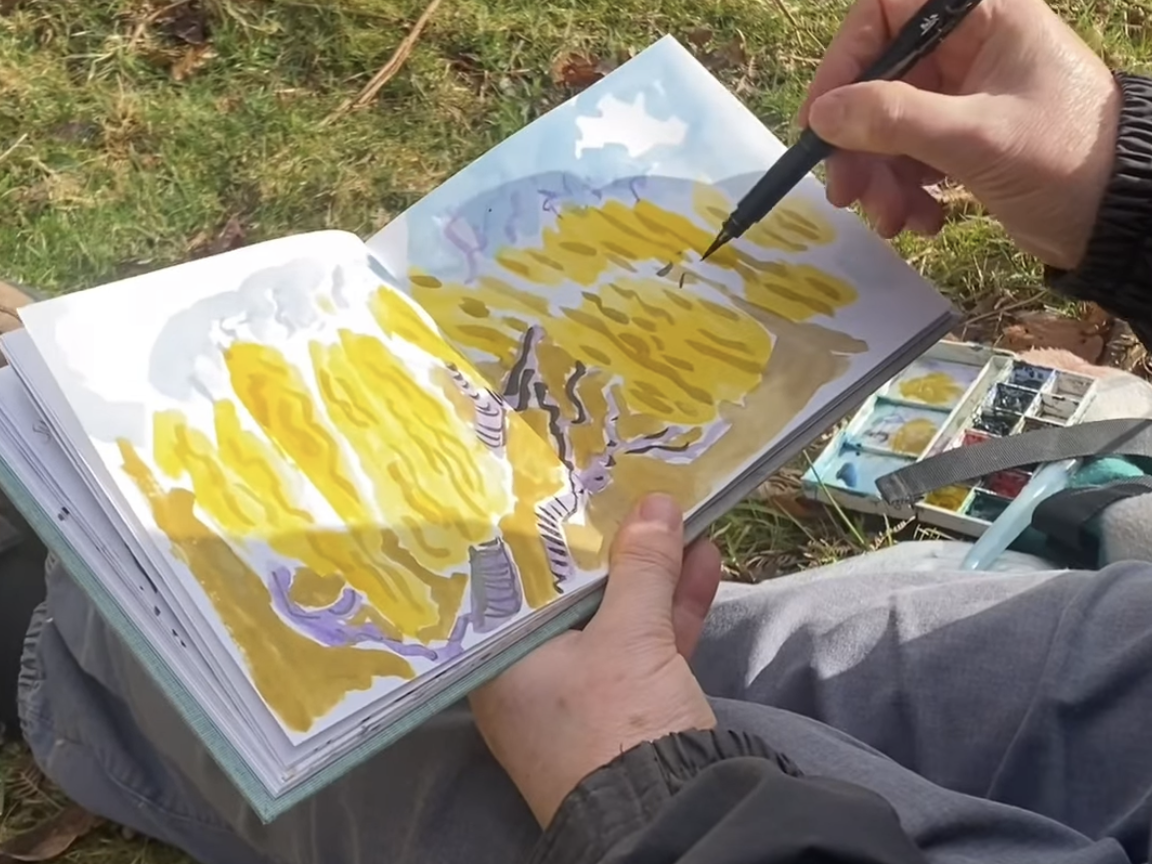 Three Colours Square Sketchbook