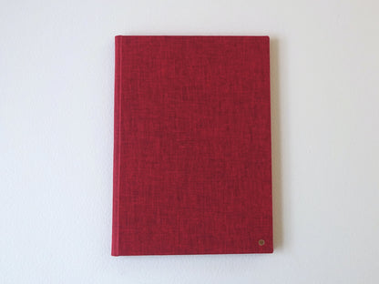 red slim bright notebook cover