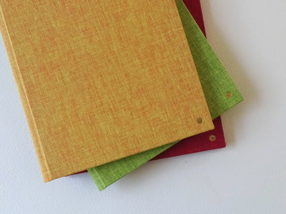 3 handmade slim bright notebooks