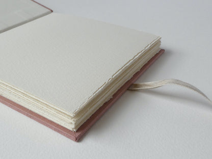 Celandine Books Rose Silk Watercolour Sketchbook foredge