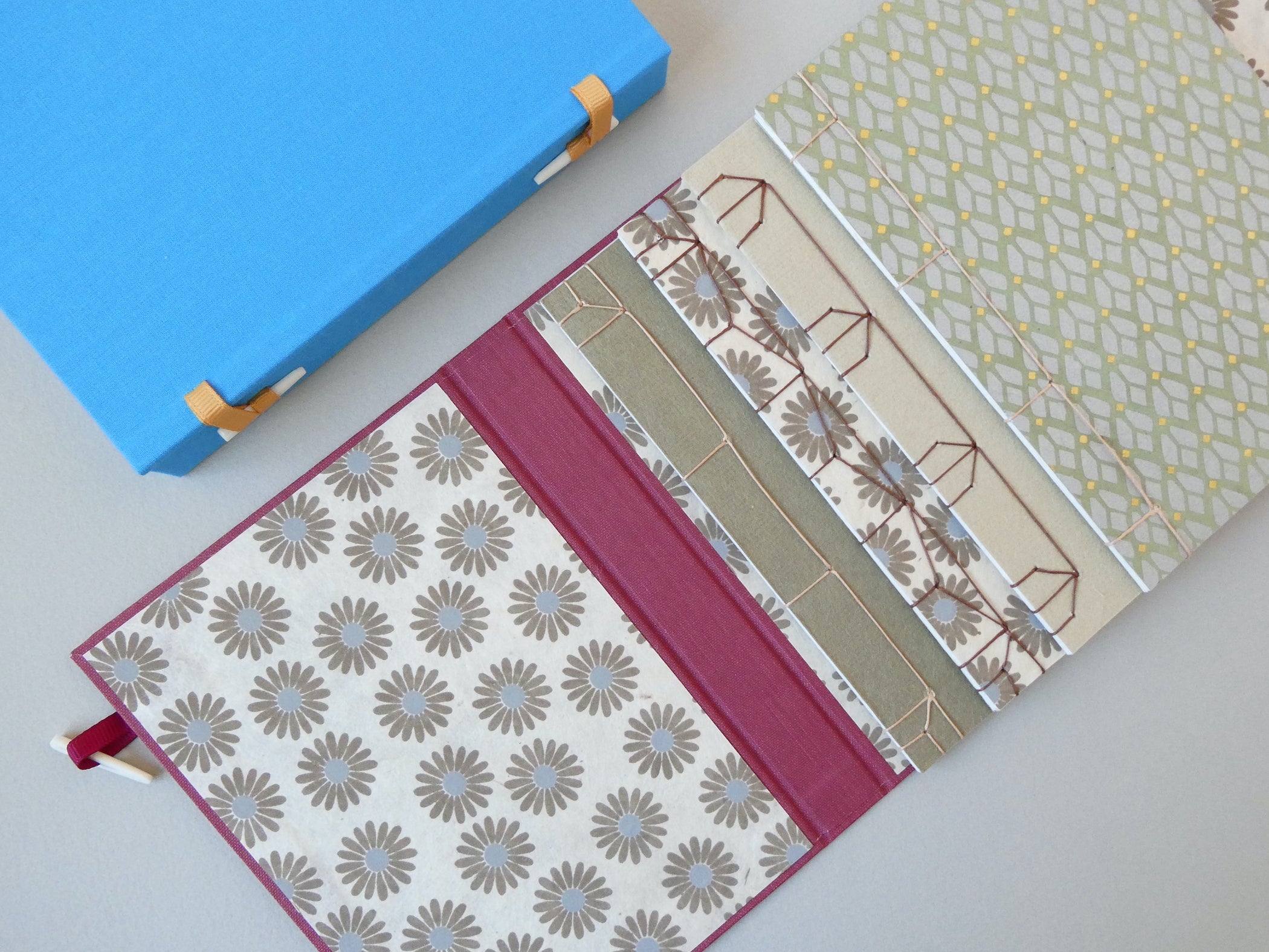 Jpanese style books in a wraparound case