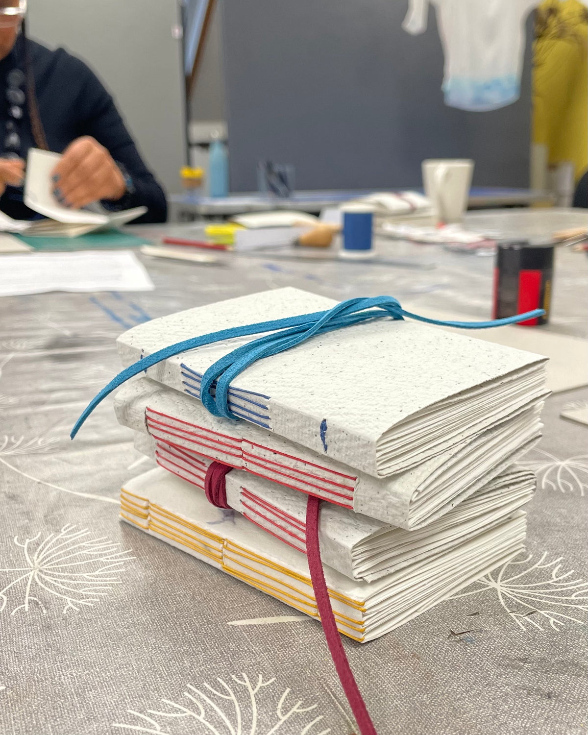 Celandine Books bookbinding workshop Longstitch Variations books