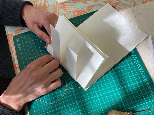 Making a crossed structure binding