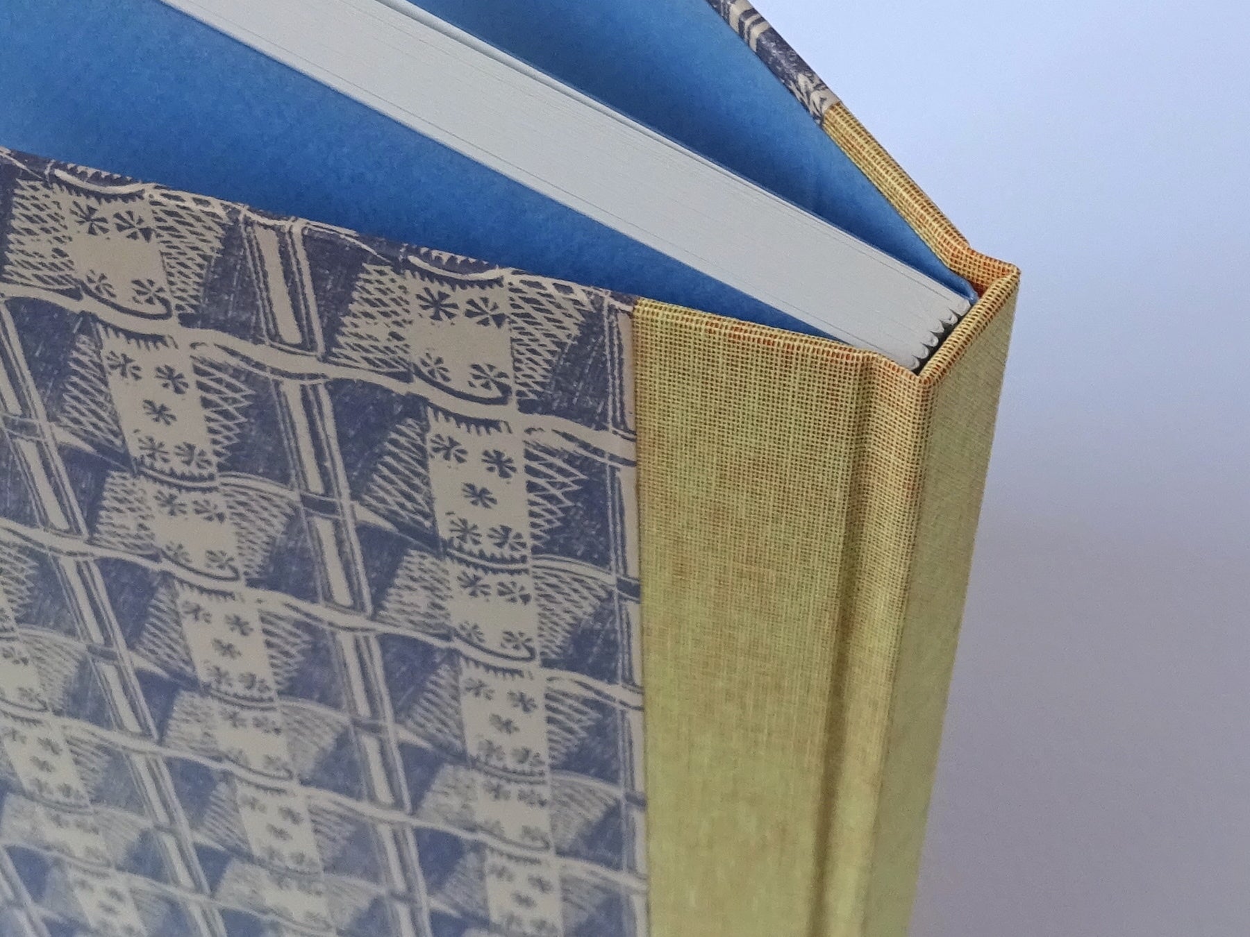 sketchbook with bamboo design enid marx pattern paper spine detail