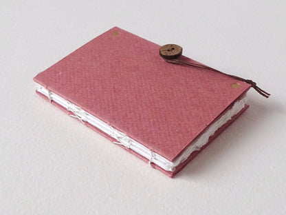 rose handmade paper mini book